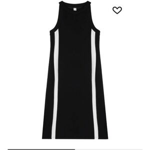 SPANX Black Dress with White Stripes